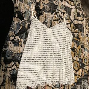 Maurices stripe and lace cami, L large